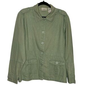 Bill Blass Jeanwear linnen/cotton Blend Blazer.  Size: Large